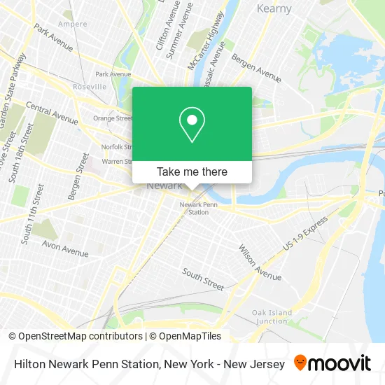 Hilton Newark Penn Station map