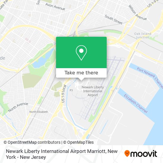 Newark Liberty International Airport Marriott map