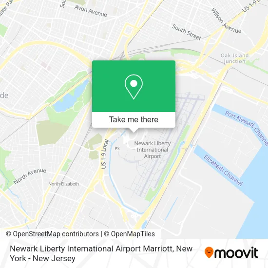 Newark Liberty International Airport Marriott map