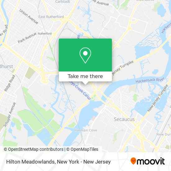 Mapa de Hilton Meadowlands