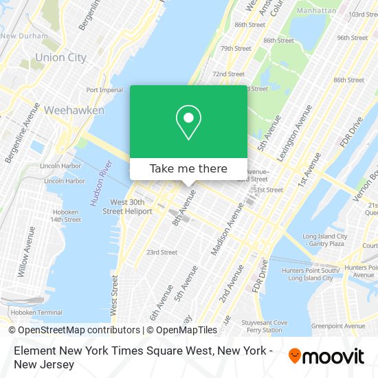 Mapa de Element New York Times Square West