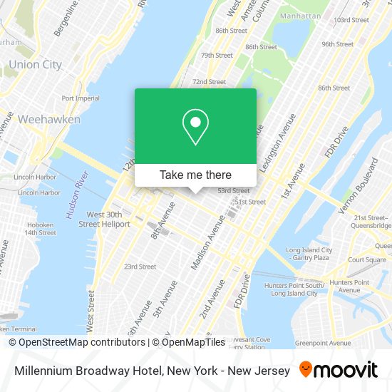 Mapa de Millennium Broadway Hotel