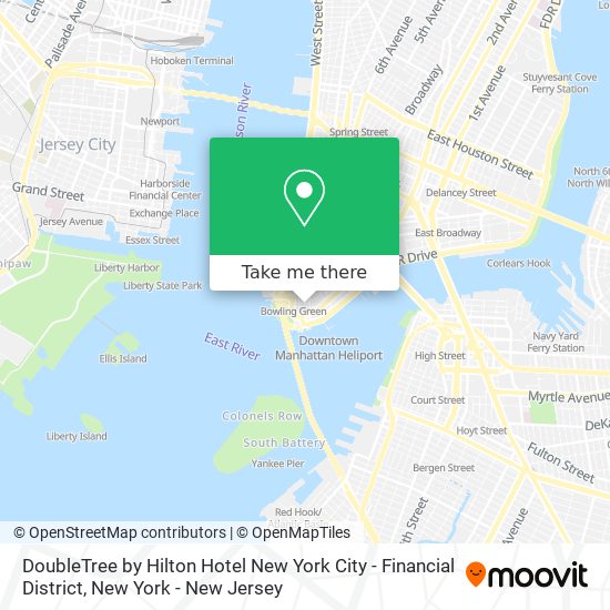 Mapa de DoubleTree by Hilton Hotel New York City - Financial District