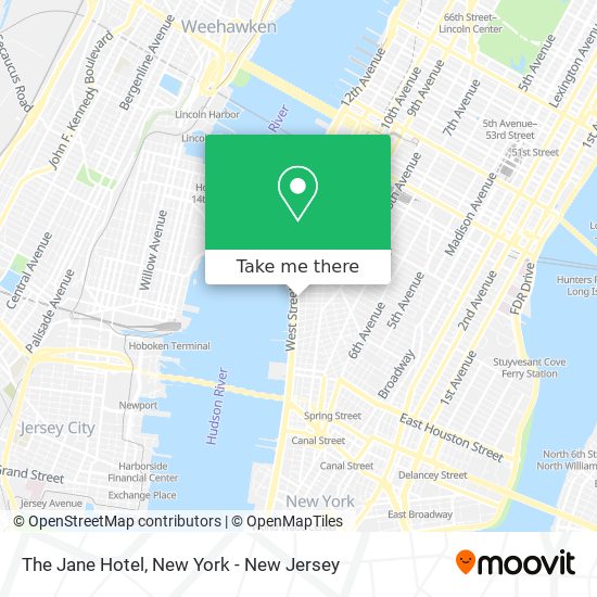 The Jane Hotel map