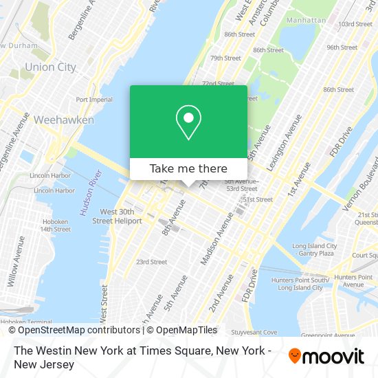 Mapa de The Westin New York at Times Square