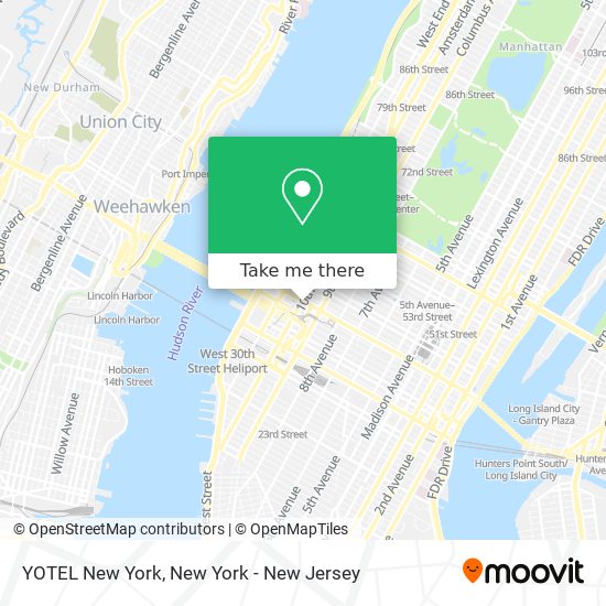 Mapa de YOTEL New York