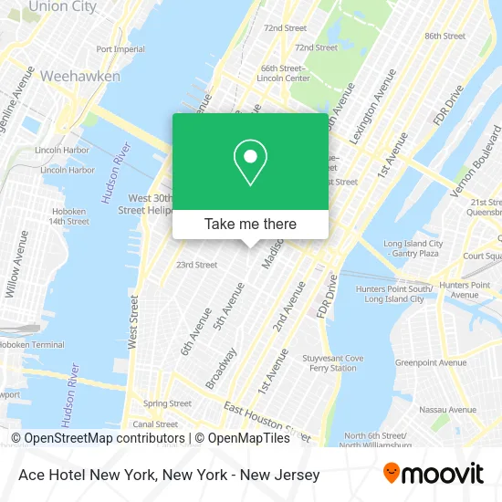 Ace Hotel New York map