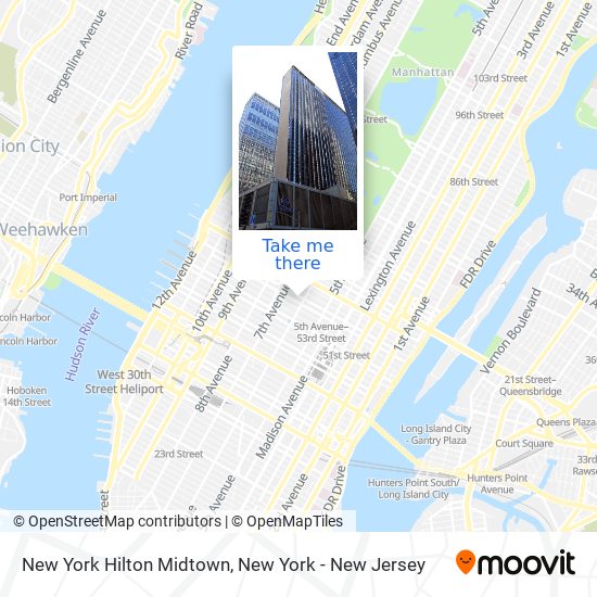 New York Hilton Midtown map