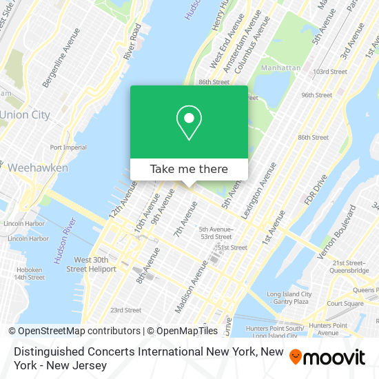 Distinguished Concerts International New York map