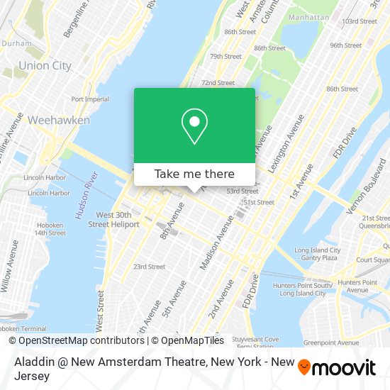 Aladdin @ New Amsterdam Theatre map