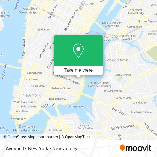 Avenue D map