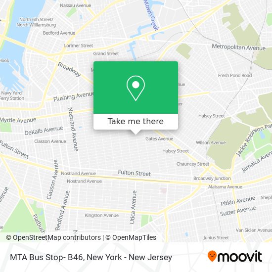 MTA Bus Stop- B46 map