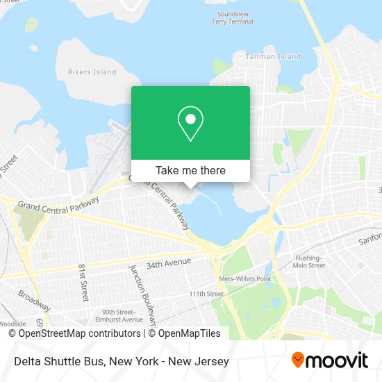 Delta Shuttle Bus map