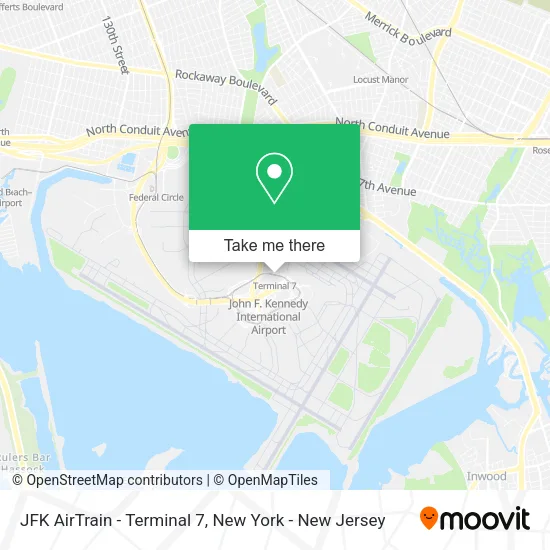 Mapa de JFK AirTrain - Terminal 7