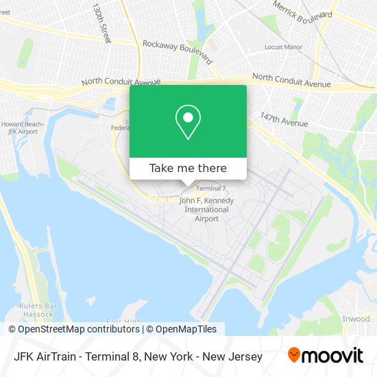 JFK AirTrain - Terminal 8 map