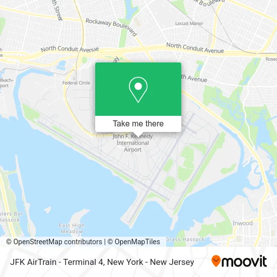 JFK AirTrain - Terminal 4 map
