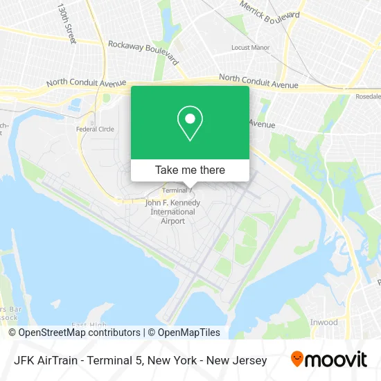 Mapa de JFK AirTrain - Terminal 5