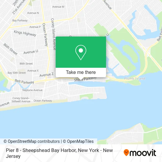 Mapa de Pier 8 - Sheepshead Bay Harbor