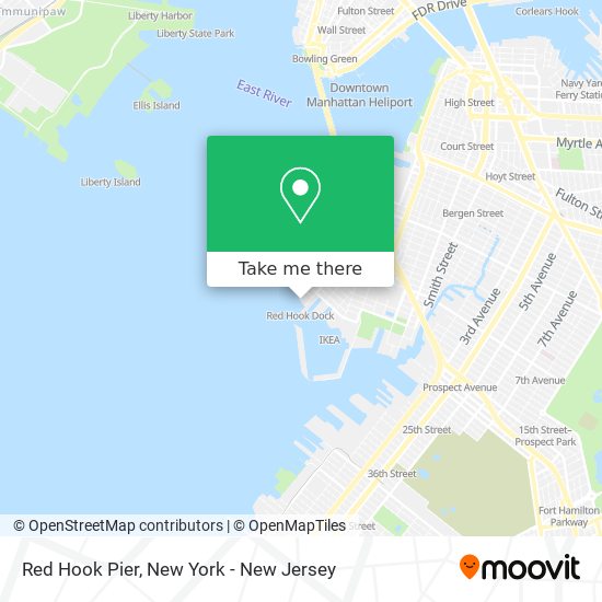 Mapa de Red Hook Pier