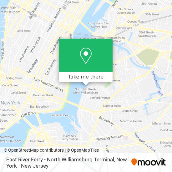 East River Ferry - North Williamsburg Terminal map