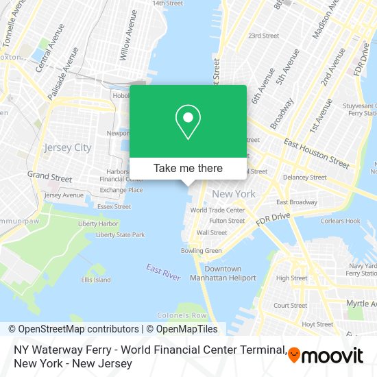 How to get to NY Waterway Ferry World Financial Center Terminal in