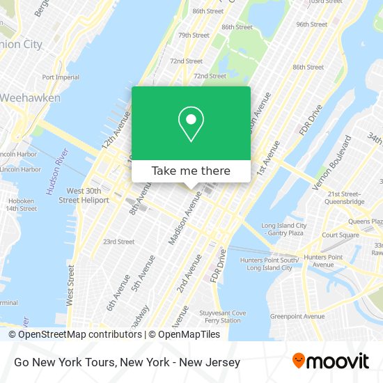 Go New York Tours map