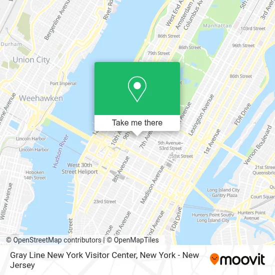 Gray Line New York Visitor Center map