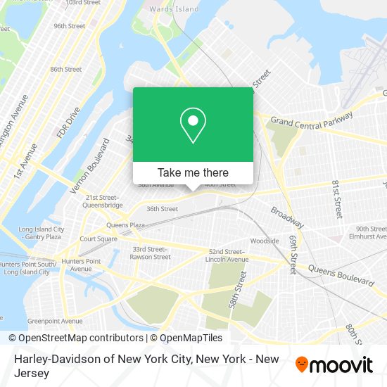 Harley-Davidson of New York City map