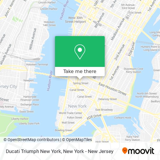 Ducati Triumph New York map