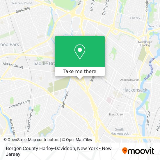 Bergen County Harley-Davidson map