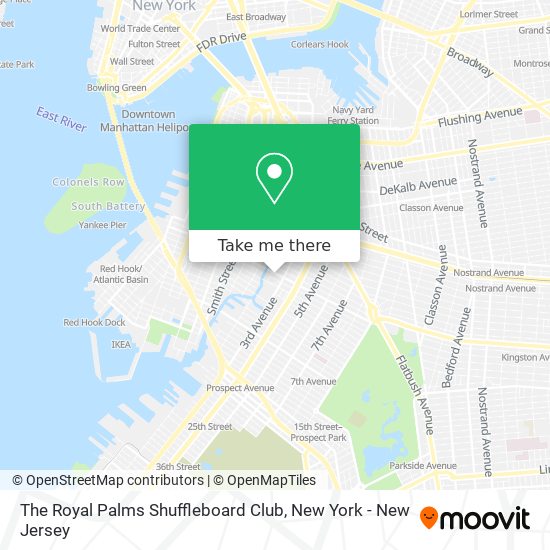 The Royal Palms Shuffleboard Club map