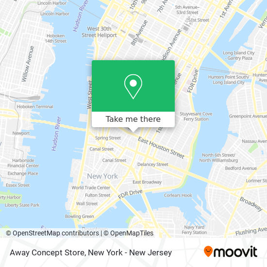 Mapa de Away Concept Store