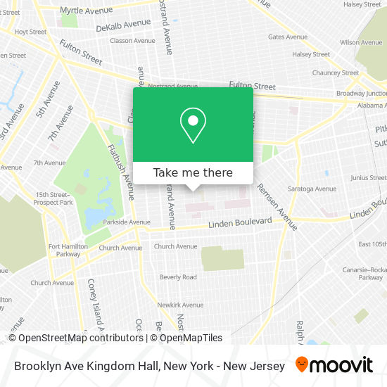 Brooklyn Ave Kingdom Hall map