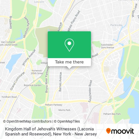 Kingdom Hall of Jehovah's Witnesses (Laconia Spanish and Rosewood) map