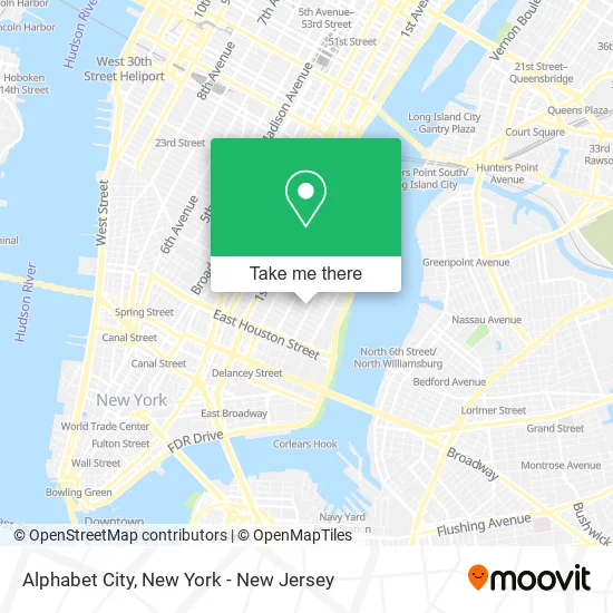 Alphabet City map
