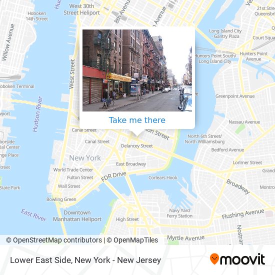 Lower East Side map