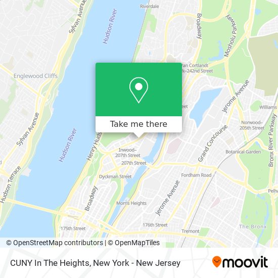 CUNY In The Heights map