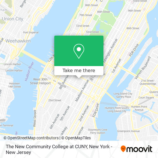 Mapa de The New Community College at CUNY