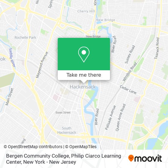 Mapa de Bergen Community College, Philip Ciarco Learning Center
