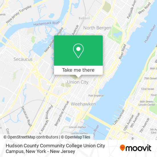 Hudson County Community College Union City Campus map