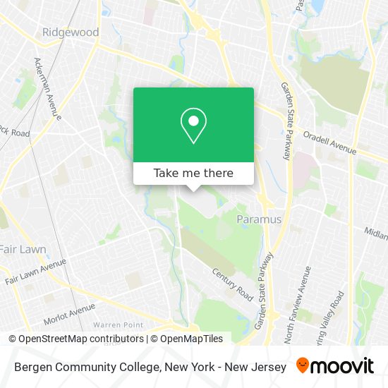 Bergen Community College map