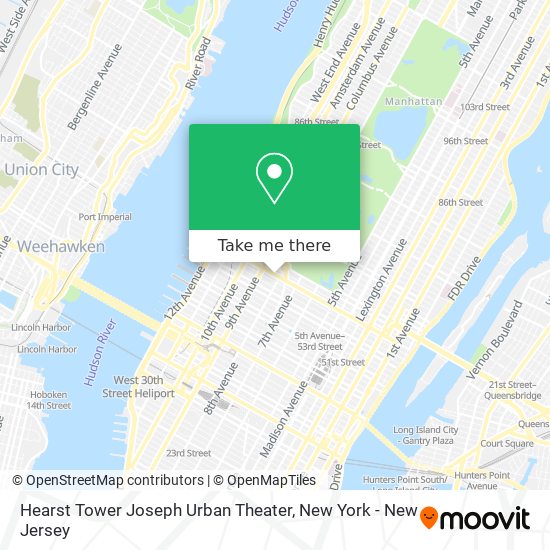 Mapa de Hearst Tower Joseph Urban Theater