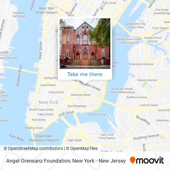 Mapa de Angel Orensanz Foundation