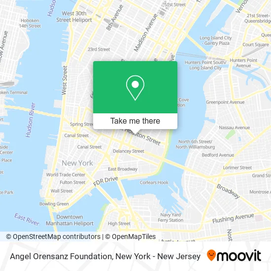 Angel Orensanz Foundation map