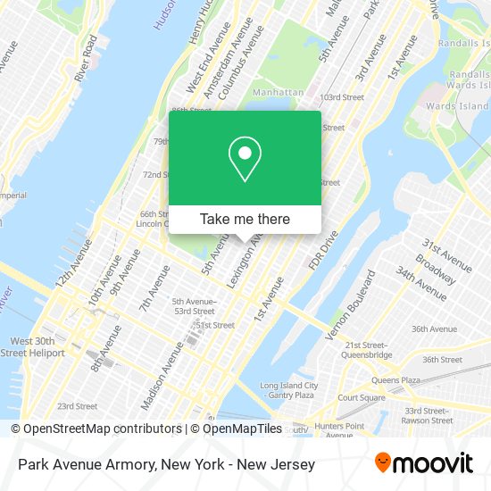 Park Avenue Armory map