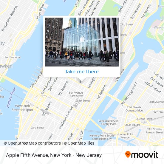 Apple Fifth Avenue map