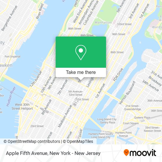 Apple Fifth Avenue map