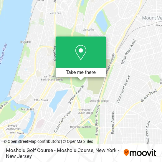 Mapa de Mosholu Golf Course - Mosholu Course