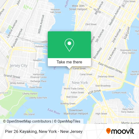 Pier 26 Kayaking map