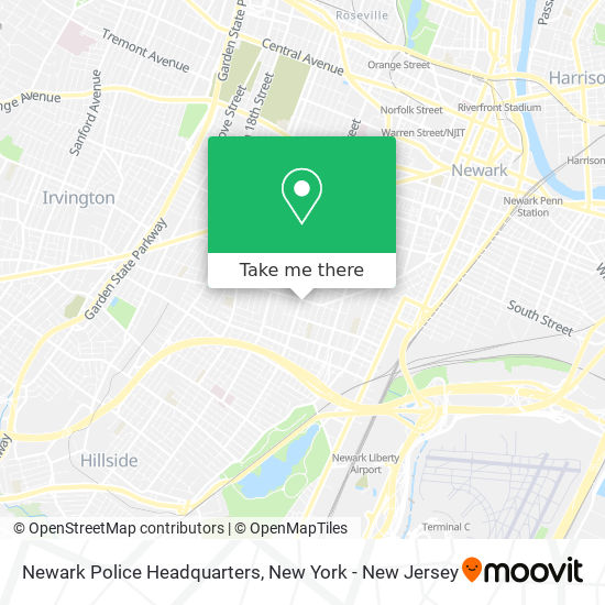 Mapa de Newark Police Headquarters